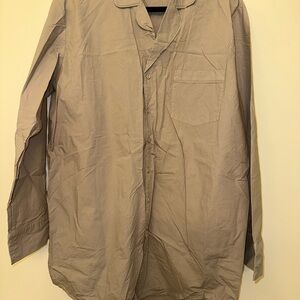 SKIMS oversized button-up shirt dress